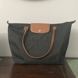 Longchamp black bag small career wear